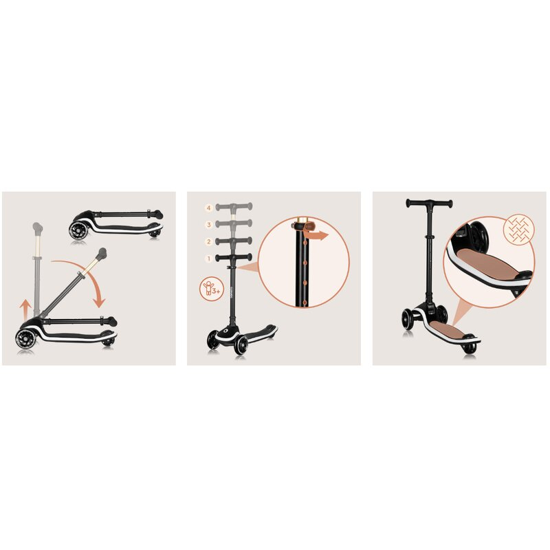 Trotineta pentru copii, Lionelo, Mey, Ultrapliabila, Cu lumini si cosulet, Maner ajustabil pe inaltime, 3 ani+, Pana la 50 Kg, Ultra usor, 2.8 kg, Conform cu standardul EN71-1/2/3, Certificata Interte [31]