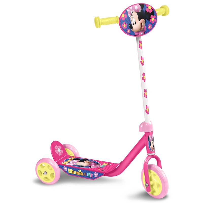 Trotineta, Stamp, Minnie Mouse, Cu 3 roti, Pana la 20 kg, Cu platforma antiderapanta, Cadru din otel, Roti din PVC, Ghidon reglabil, 2-4 ani, Pink [1]
