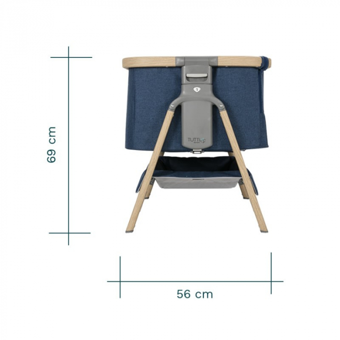 Tutti Bambini – Patut 2 in 1 co-sleeper CoZee Oak & Sterling Silver [9]