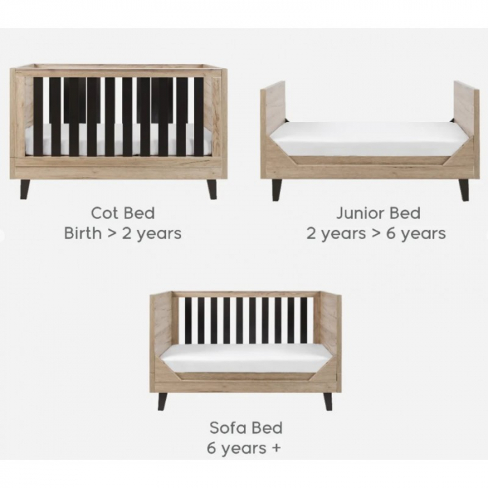 Tutti Bambini – Patut evolutiv 3 in 1 Como Oak & Slate Grey [9]