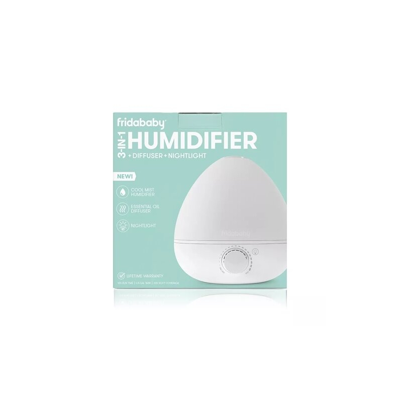 Umidificator, Fridababy, BreatheFrida, Cu ultrasunete 3 in 1, Ultra silentios, Include difuzor de uleiuri esentiale si lumina de veghe, Cu oprire automata, Rezervor BPA Free, Alb [7]