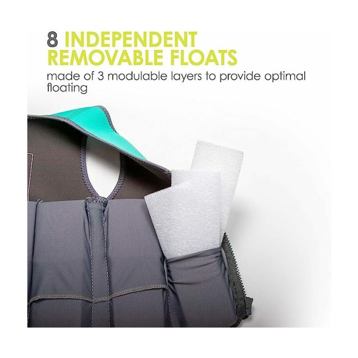 Vesta pentru inot, BBluv, Naj, Cu protectie solara SPF 50+, Neopren, Small, 1-3 ani, Aqua [3]