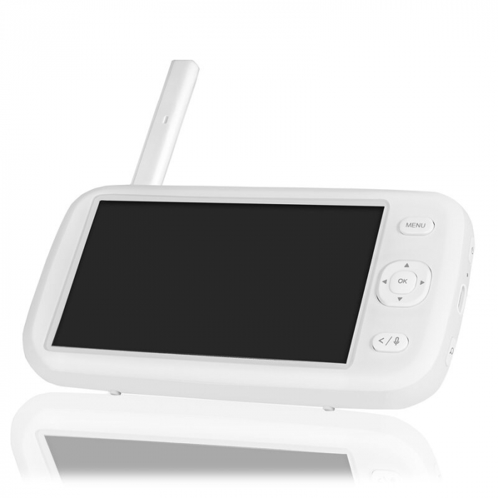 Video monitor, Lionelo, Babyline 9.1, Conexiune prin aplicatia Lionelo Smart, Pana la 8h de functionare, Comunicare bidirectionala, Cu senzor de miscare si sunete Alb [18]