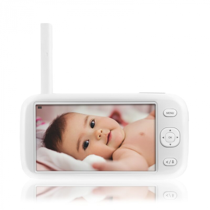 Video monitor, Lionelo, Babyline 9.1, Conexiune prin aplicatia Lionelo Smart, Pana la 8h de functionare, Comunicare bidirectionala, Cu senzor de miscare si sunete Alb [16]