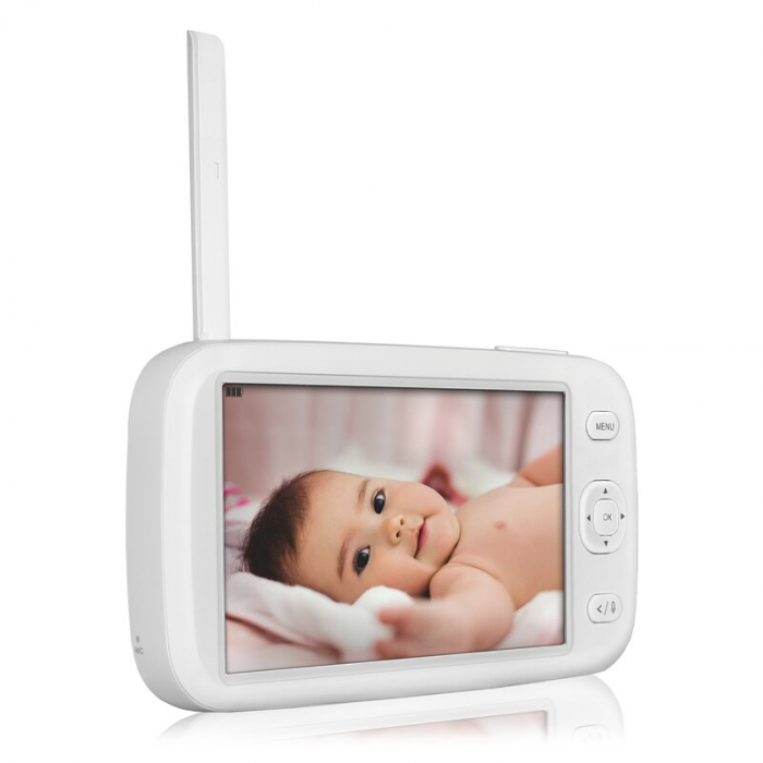 Video monitor, Lionelo, Babyline 9.1, Conexiune prin aplicatia Lionelo Smart, Pana la 8h de functionare, Comunicare bidirectionala, Cu senzor de miscare si sunete Alb [14]