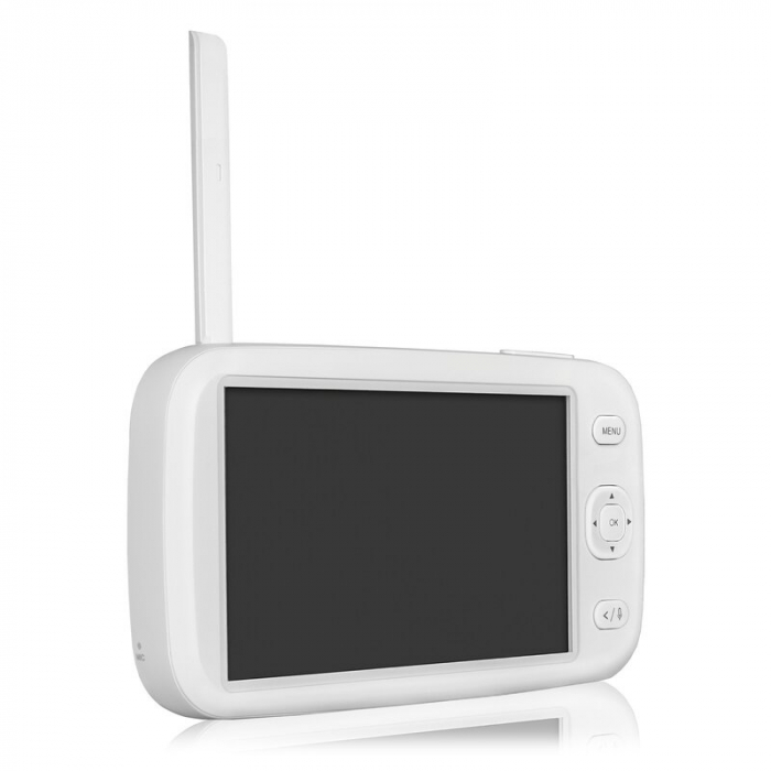 Video monitor, Lionelo, Babyline 9.1, Conexiune prin aplicatia Lionelo Smart, Pana la 8h de functionare, Comunicare bidirectionala, Cu senzor de miscare si sunete Alb [12]