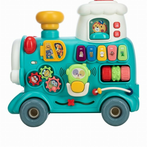 Antemergator 5 in 1 Magic Train, Free2Move, Cu diverse activitati de joaca, Panou Educational, Efecte sonore si luminoase, Green [11]