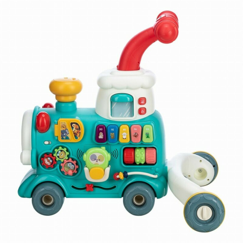 Antemergator 5 in 1 Magic Train, Free2Move, Cu diverse activitati de joaca, Panou Educational, Efecte sonore si luminoase, Green [1]