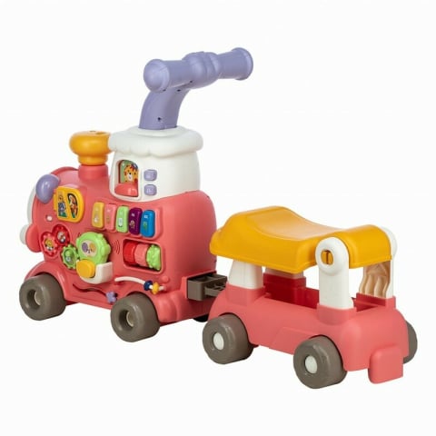 Antemergator 5 in 1 Magic Train, Free2Move, Cu diverse activitati de joaca, Panou Educational, Efecte sonore si luminoase, Pink [3]