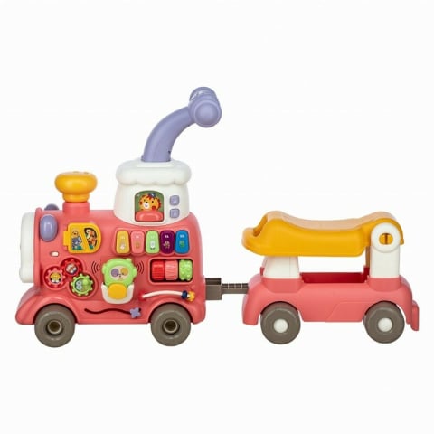 Antemergator 5 in 1 Magic Train, Free2Move, Cu diverse activitati de joaca, Panou Educational, Efecte sonore si luminoase, Pink [2]