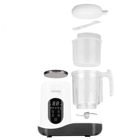 Aparat de gatit, Lionelo, BabyMenu, 5 in 1, Cu functii de gatire la abur, dezghetare, amestecare, incalzire si sterilizare, Cu recipient din tritan, Include meniu cu retete, Personalizare setari, Alb [16]