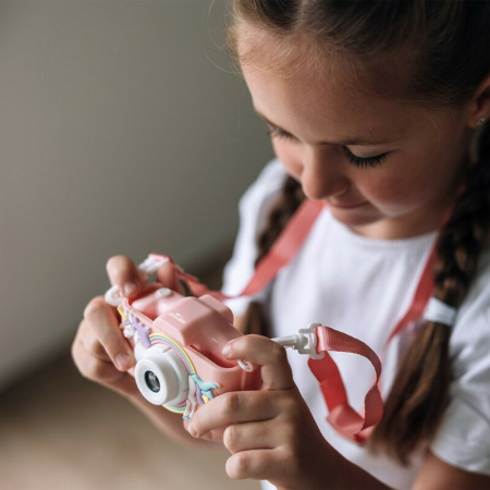 Aparat foto digital pentru copii, Free2Play, Cu functie selfie, Cadre distractive, Cu 6 filtre, Unicorn [8]