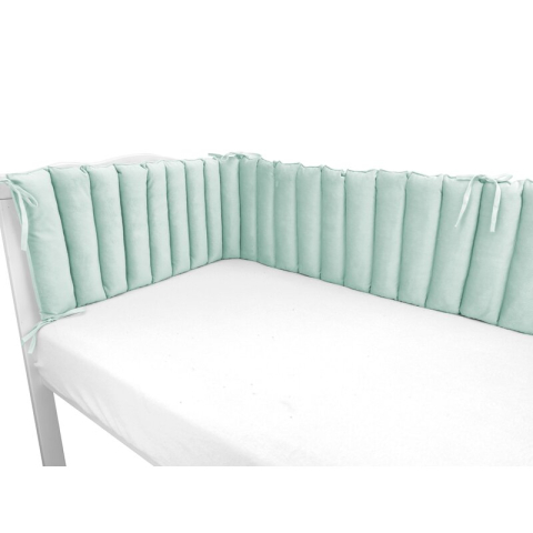 Aparatoare pentru patut, MimiNu, Tip panou, Pentru patut, Lungime 180 cm, Din catifea, Cold Mint [3]