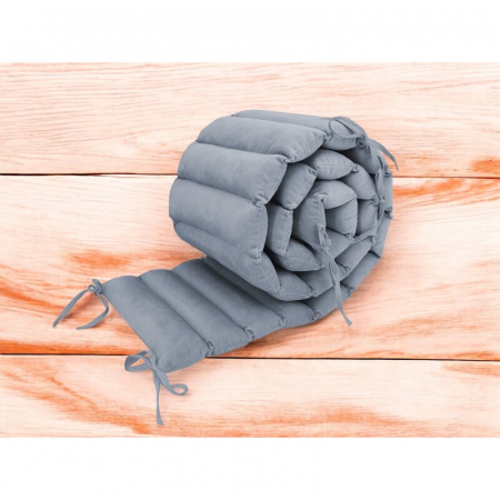 Aparatoare pentru patut, MimiNu, Tip panou, Pentru patut, Lungime 180 cm, Din catifea, Jeans [1]