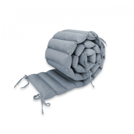 Siguranta si Sanatate - Aparatoare pentru patut, MimiNu, Tip panou, Pentru patut, Lungime 180 cm, Din catifea, Jeans