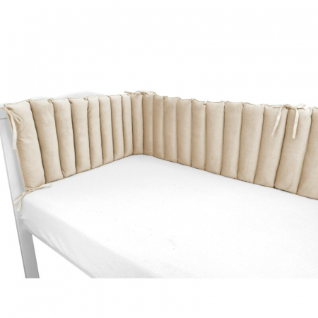 Aparatoare pentru patut, MimiNu, Tip panou, Pentru patut, Lungime 180 cm, Din catifea, Nugat [3]