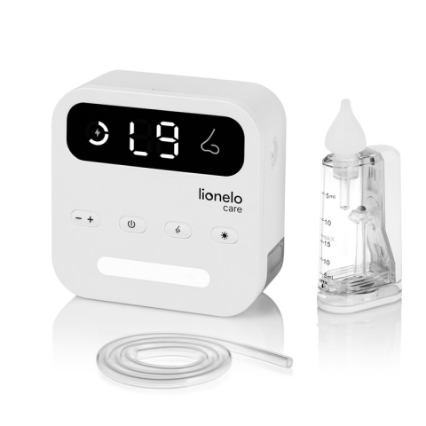 Aspirator nazal electric, Lionelo, Babyair Flow, Multifunctional, 9 trepte de aspirare, Functionare wireless pana la 2.5 h, Silentios, Functie de lampa, 3 varfuri din silicon, Perie de curatare inclus [5]