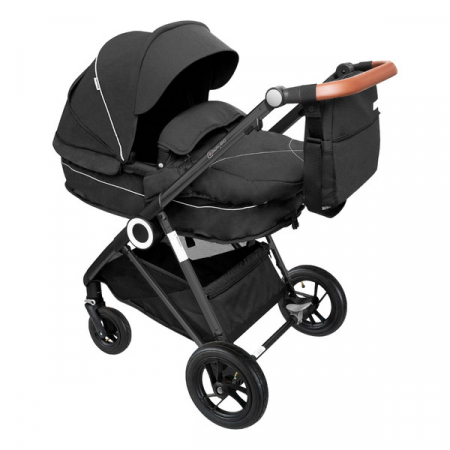 BabyGo - Carucior 3 in 1 AIR Halime black – cadru Black [2]