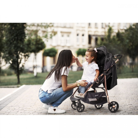 BabyGo - Carucior Style 3 in 1 Black-Rose [5]