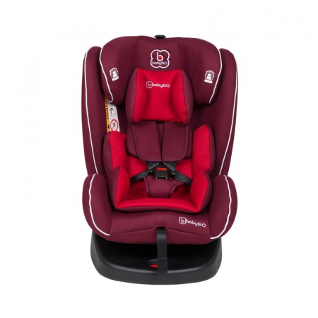 Transport si Relaxare - BabyGo - Scaun auto rotativ cu isofix Nova 360° Red, 0 - 36 kg