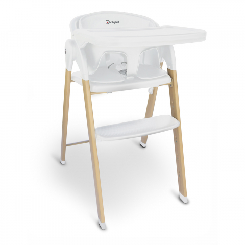 Mobilier si Lenjerie - BabyGo - Scaun de masa 3 in 1 transformabil Levels Alb
