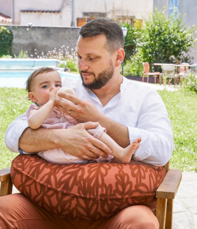Babymoov - Perna B.Love 2 in 1 de maternitate si de alaptare, in forma de U si C, Terracota [8]