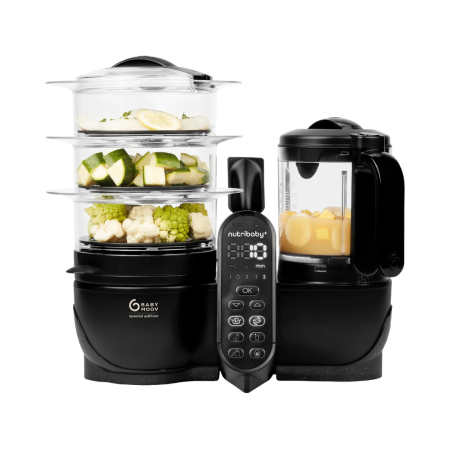 Siguranta si Sanatate - Babymoov - Robot multifunctional 5 in 1 Nutribaby (+) XL, Mineral Black
