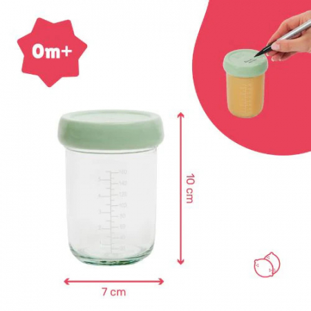 Badabulle - Set 2 Boluri din sticla Badabowls pentru pastrarea hranei bebelusului [1]