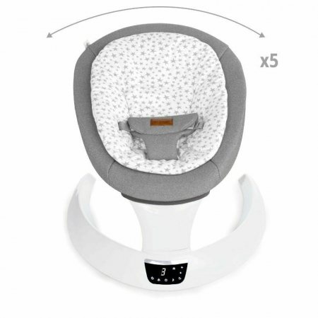 Balansoar electric, Jane, Moon, Cu 5 trepte de viteza, Timer, 12 melodii si 5 sunete ale naturii, Conform cu standardul european EN 12790:2023, Star [3]
