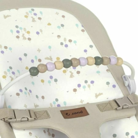 Balansoar, Jane, Ballu, Pliabil, Cu bara de jucarii si spatar reglabil in 3 pozitii, Conform cu standardul european de siguranta EN 12790:2023, Iris [1]