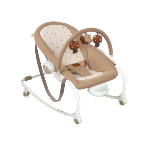 Transport si Relaxare - Balansoar, Jane, Evolution, Cu vibratii si melodii, Bara de jucarii si spatar reglabil, Conform cu standardul european de siguranta EN 12790:2023, Sesame