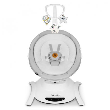 Balansoar, Lionelo, Bella, Multifunctional, Electric, Scaun reglabil, Ecran tactil si telecomanda, 6 miscari unice, 5 viteze, Cu melodii, Gri [3]