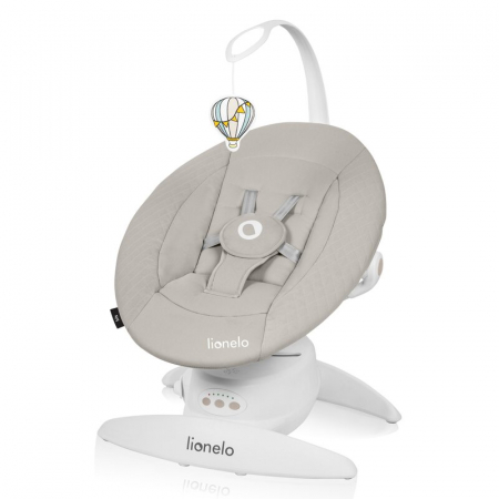 Balansoare si Leagane - Balansoar, Lionelo, Iris, 2 in 1, Rotire 360 grade, Electric, Cu 3 moduri de leganare, Cu 5 trepte de viteza, Cu 3 pozitii de inclinare, 12 melodii, Silentios, Pana la 9 kg, Bej