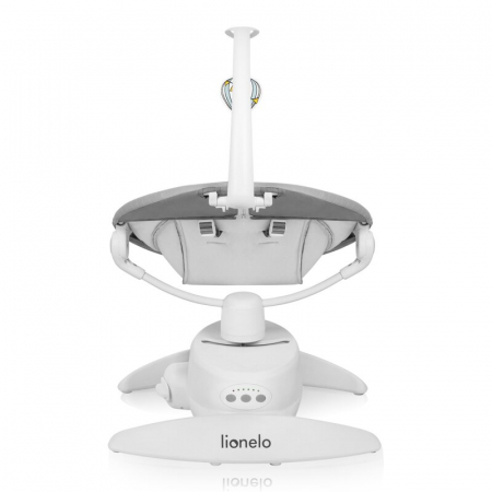 Balansoar, Lionelo, Iris, 2 in 1, Rotire 360 grade, Electric, Cu 3 moduri de leganare, Cu 5 trepte de viteza, Cu 3 pozitii de inclinare, Pana la 9 kg, Gri [8]