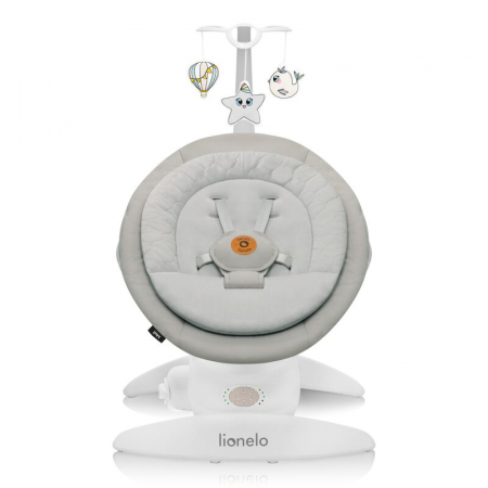 Balansoar, Lionelo, Mell, 2 in 1, Rotire 360 grade, Electric, Cu 3 moduri de leganare, Cu 5 trepte de viteza, Cu 3 pozitii de inclinare, Cu timer, 12 melodii si 2 sunete ale naturii, Pana la 9 kg, Bej [9]