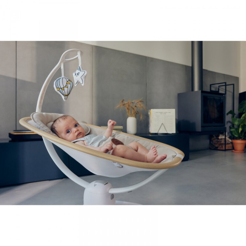 Balansoar si sezlong, Lionelo, Olivia, 2 in 1, Electric, Cu leganare 3D, 5 moduri de balansare in mai multe directii, Cu 13 melodii, Scaun pivotant la 180 grade, Reglabil, Cu arcada jucarii, Bej [34]