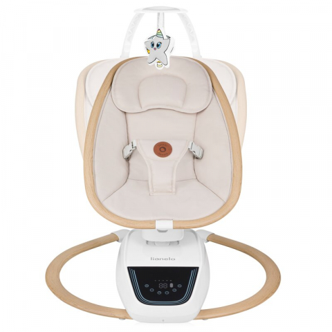 Balansoar si sezlong, Lionelo, Olivia, 2 in 1, Electric, Cu leganare 3D, 5 moduri de balansare in mai multe directii, Cu 13 melodii, Scaun pivotant la 180 grade, Reglabil, Cu arcada jucarii, Bej [2]