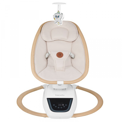 Balansoar si sezlong, Lionelo, Olivia, 2 in 1, Electric, Cu leganare 3D, 5 moduri de balansare in mai multe directii, Cu 13 melodii, Scaun pivotant la 180 grade, Reglabil, Cu arcada jucarii, Bej [3]