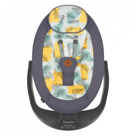 Balansoar si sezlong, Lionelo, Ralf, 2 in 1, Electric, Cu telecomanda si cablu USB, Cu miscare laterala de balansare si 5 niveluri diferite de viteza, Cu 12 melodii, Gri [11]