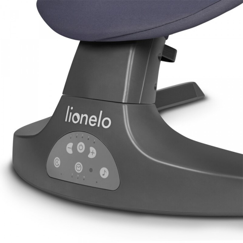 Balansoar si sezlong, Lionelo, Ralf, 2 in 1, Electric, Cu telecomanda si cablu USB, Cu miscare laterala de balansare si 5 niveluri diferite de viteza, Cu 12 melodii, Gri Grafit, Resigilat [15]