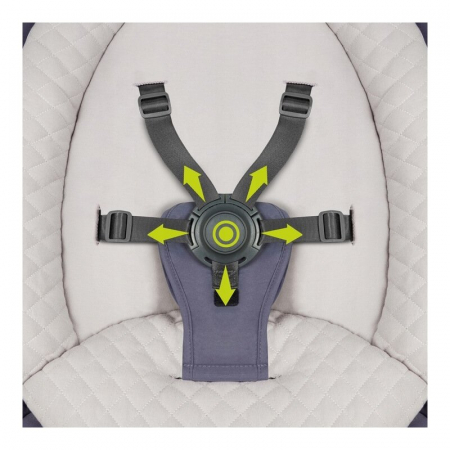 Balansoar si sezlong, Lionelo, Ralf, 2 in 1, Electric, Cu telecomanda si cablu USB, Cu miscare laterala de balansare si 5 niveluri diferite de viteza, Cu 12 melodii, Gri Grafit [11]