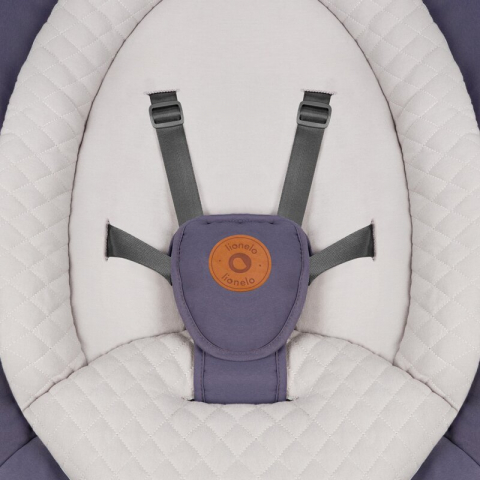 Balansoar si sezlong, Lionelo, Ralf, 2 in 1, Electric, Cu telecomanda si cablu USB, Cu miscare laterala de balansare si 5 niveluri diferite de viteza, Cu 12 melodii, Gri Grafit, Resigilat [9]
