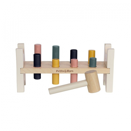 Jucarii si Jocuri - Banc de lucru, Petite&Mars, Big Bang Wood of Mars, 12 luni+, Multicolor