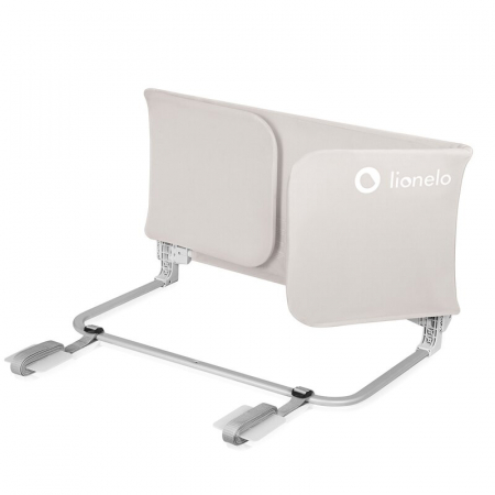 Bariera de protectie pentru pat, Lionelo, Lora XL, Pliabila, Sistem de blocare StandSafe, Geanta de transport inclusa, 150x46 cm, Conform cu BS 7972:2001+A1:2009, Bej [11]