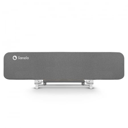 Bariera de protectie pentru pat, Lionelo, Lora XL, Pliabila, Sistem de blocare StandSafe, Geanta de transport inclusa, 150x46 cm, Conform cu BS 7972:2001+A1:2009, Gri [2]