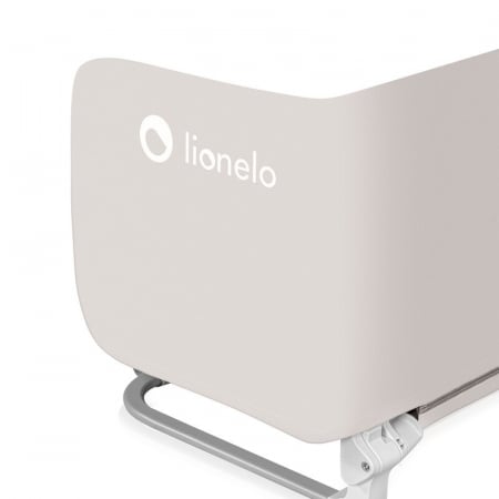 Bariera de protectie pentru pat, Lionelo, Lora XL, Pliabila, Sistem de blocare StandSafe, Geanta de transport inclusa, 150x46 cm, Conform cu BS 7972:2001+A1:2009, Bej [7]