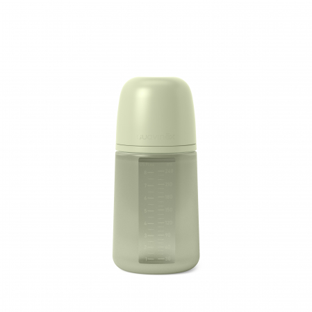 Biberoane si Accesorii - Biberon anticolici din silicon Suavinex Colour Essence 240 ml cu tetina SX Pro