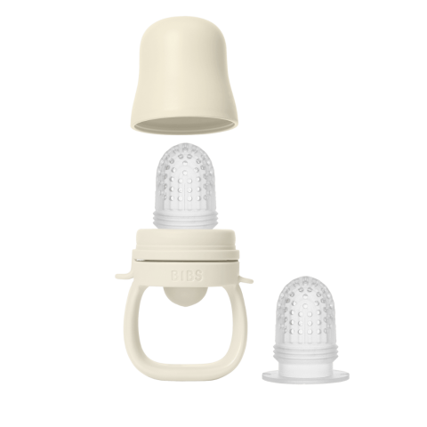 Alaptare si Hranire - BIBS - Dispozitiv de hranire Baby Feeder cu 2 tetine din silicon, Ivory