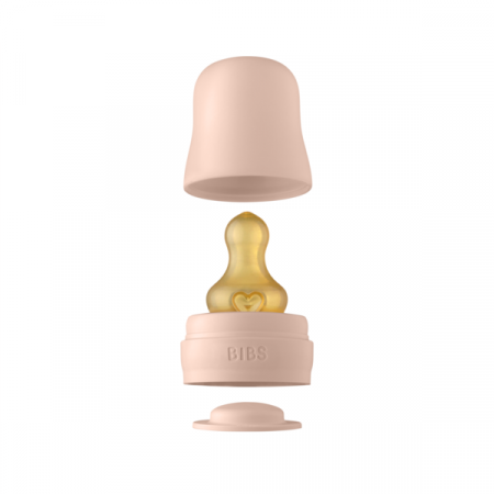 Alaptare si Hranire - BIBS - Kit pentru set complet biberon din sticla anticolici, Blush