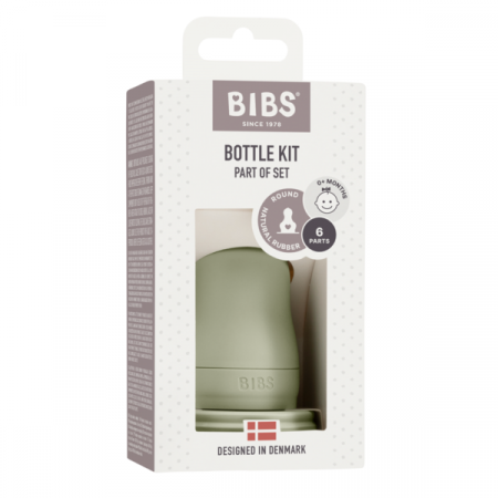 BIBS - Kit pentru set complet biberon din sticla anticolici, Sage [1]